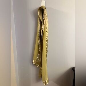 Elaine Gold Gold Satin & Sheer Scarf – Vintage Evening Style